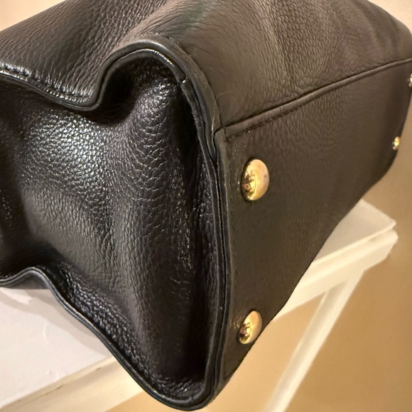 Michael Michael Kors Hamilton Satchel/Shoulder Bag ~Black pebbled leather EUC - Picture 10 of 16